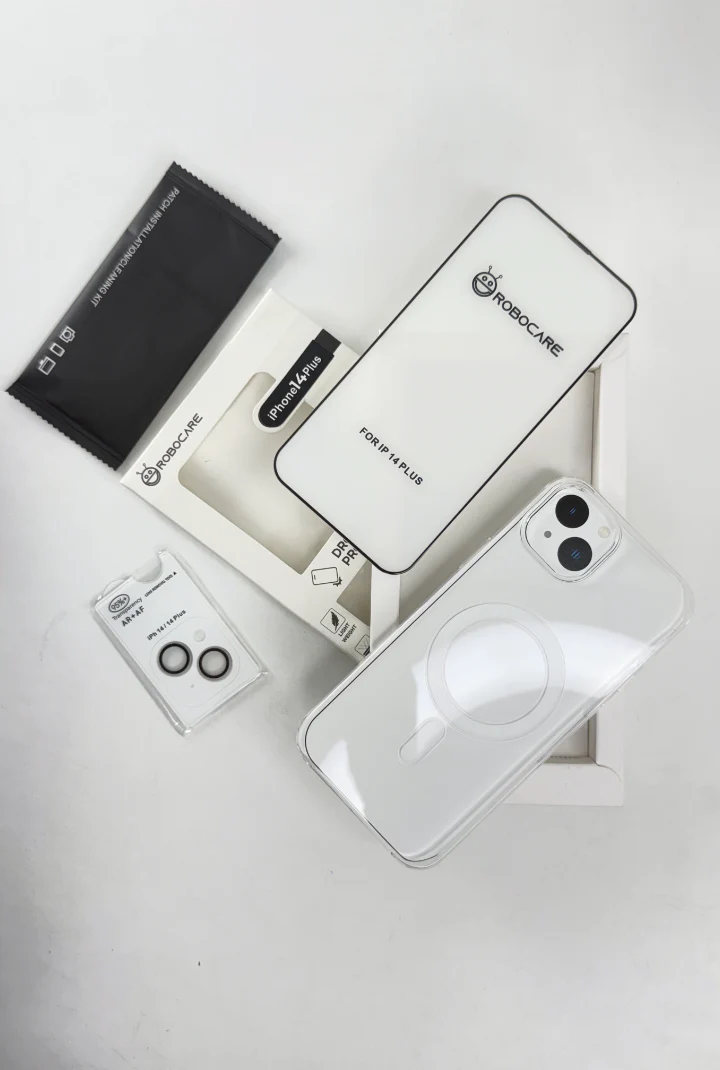 Robocare iPhone 14 Plus MagSafe 3-in-1 Protective Combo Case with Camera Lens Guard and Screen Protector - Image 2