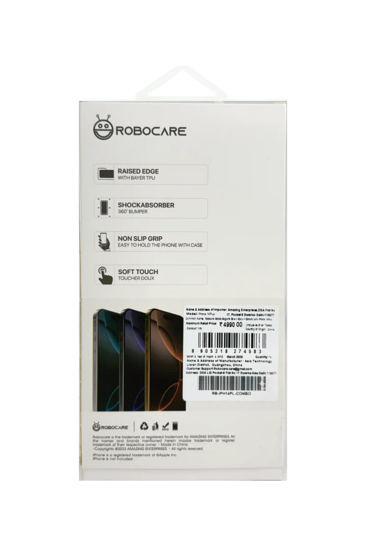 Robocare iPhone 14 Plus MagSafe 3-in-1 Protective Combo Case with Camera Lens Guard and Screen Protector - Image 3