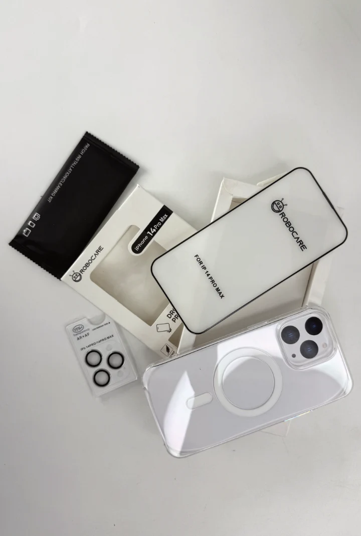Robocare iPhone 14 Pro Max MagSafe 3-in-1 Protective Combo Case with Camera Lens Guard and Screen Protector - Image 2