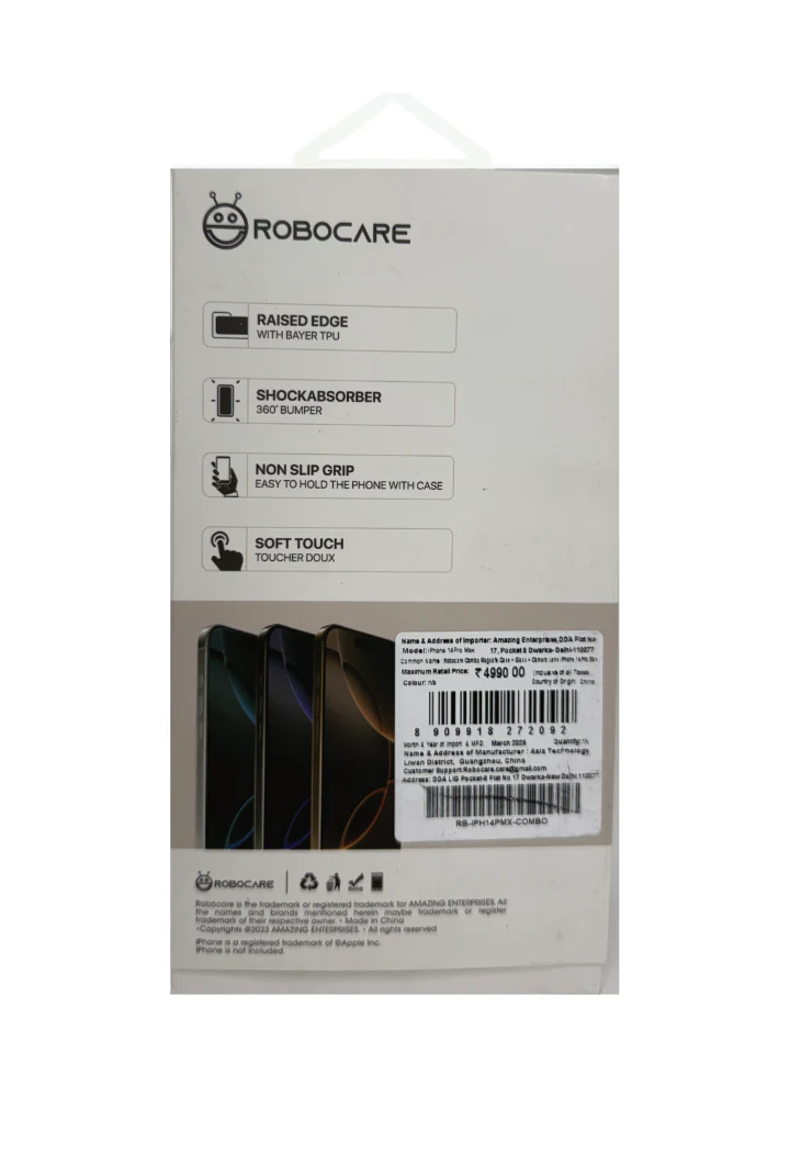 Robocare iPhone 14 Pro Max MagSafe 3-in-1 Protective Combo Case with Camera Lens Guard and Screen Protector - Image 3