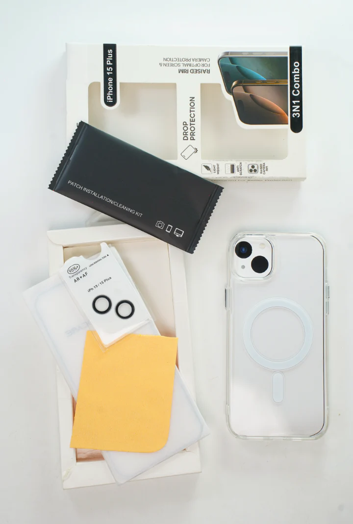 Robocare iPhone 15 Plus MagSafe 3-in-1 Protective Combo Case with Camera Lens Guard and Screen Protector - Image 3