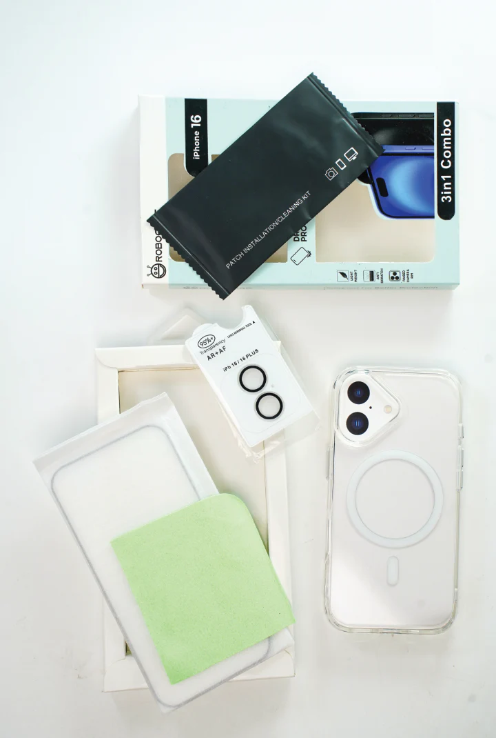 Robocare iPhone 16 MagSafe 3-in-1 Protective Combo Case with Camera Lens Guard and Screen Protector - Image 3