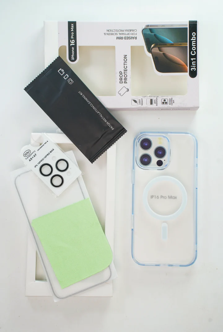 Robocare iPhone 16 Pro Max MagSafe 3-in-1 Protective Combo Case with Camera Lens Guard and Screen Protector - Image 3