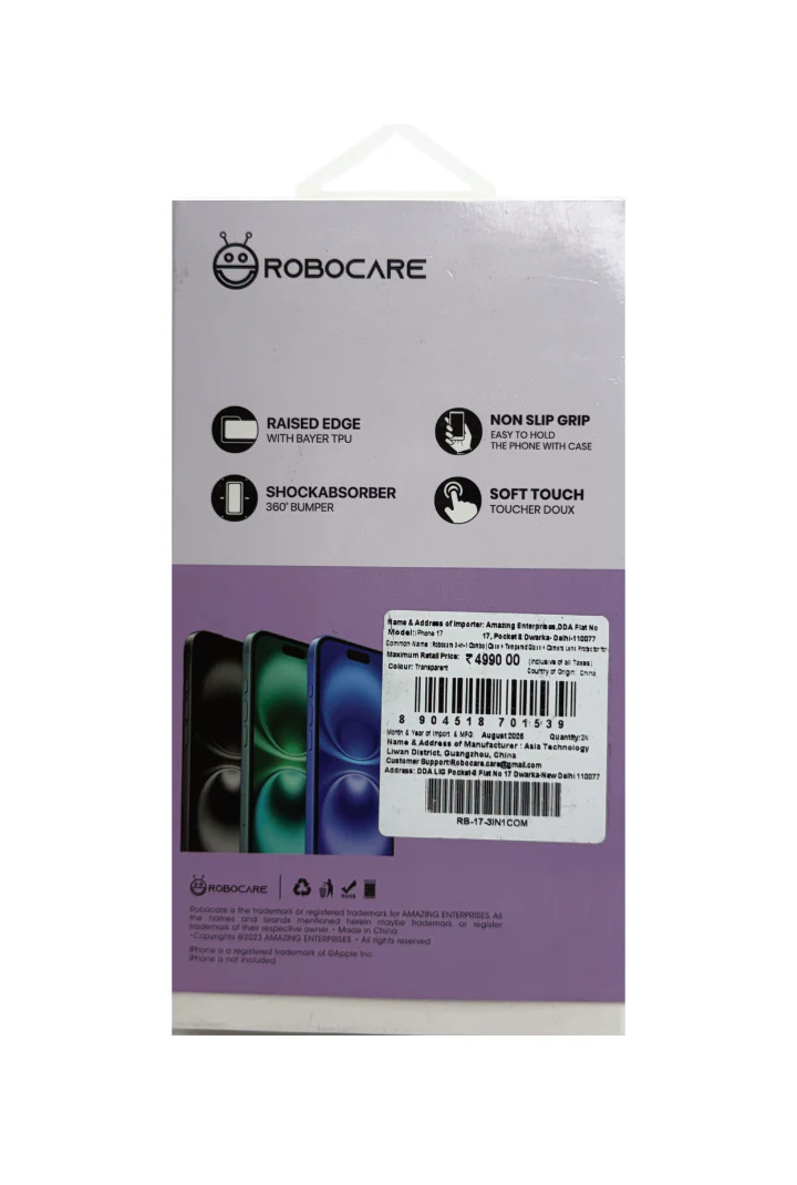 Robocare iPhone 17 MagSafe 3-in-1 Protective Combo Case with Camera Lens Guard and Screen Protector - Image 2