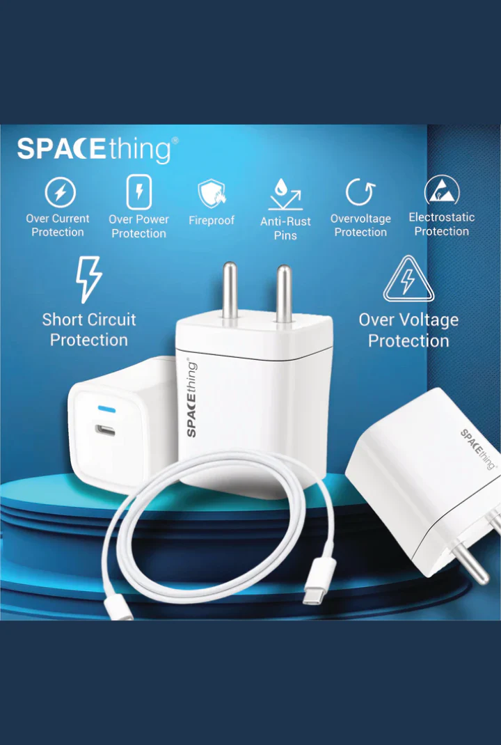 SPACEthing 20W Cube Mini Plus Wall Charger with Cable USB C To Lighting - Image 4