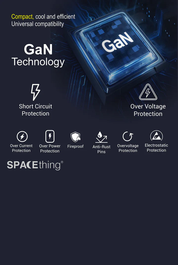 SPACEthing 20W GaN World Travel Charger with Universal Adapter - Image 2