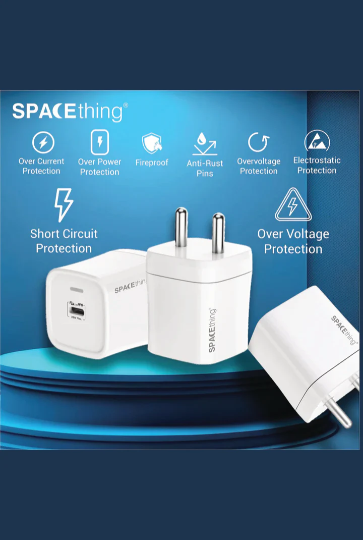 SPACEthing Cube Plus 25W Type-C GaN Wall Charger With Cable USB C TO USB C - Image 3