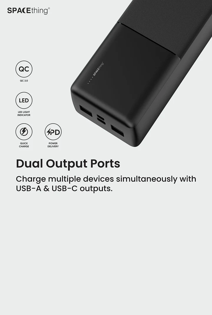 SPACEthing Milos 20000mAh PD 22.5W Power Bank - Image 4