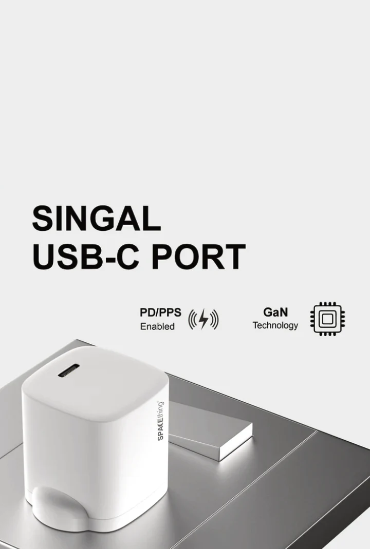 SPACEthing Nexio 20W Wall Charger (USB-C PD Fast Charger) - Image 3