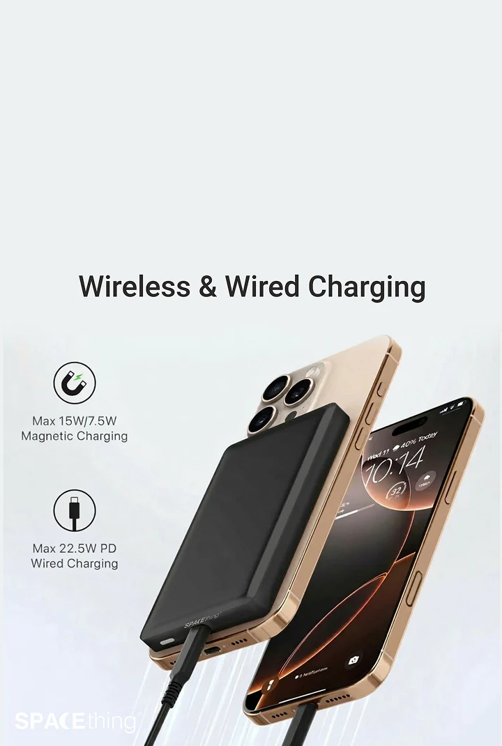 SPACEthing Revon 10000Mah Magsafe Power bank- Grey - Image 5