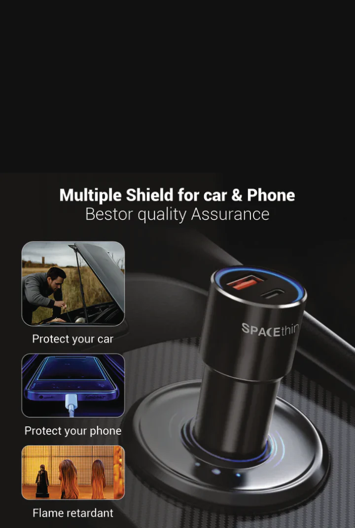 SPACEthing Speedo Car Charger PD 55W (with USB-C to USB-C 1.5 m Cable) - Image 4