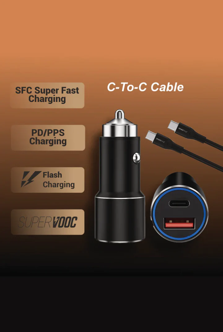 SPACEthing Speedo Car Charger PD 55W (with USB-C to USB-C 1.5 m Cable) - Image 6
