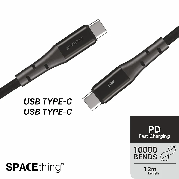 SPACEthing Swift USB to Lightning Cable 1.2m – Black - Image 9