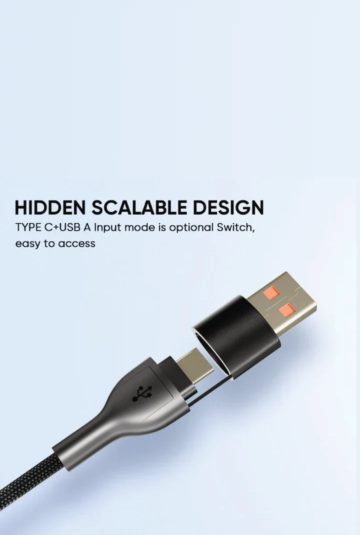 SPACEthing Tough Pro 5-in-1 Charging Cable (USB-C to 2 × USB-C + 8-Pin, 1.5 m) - Image 4