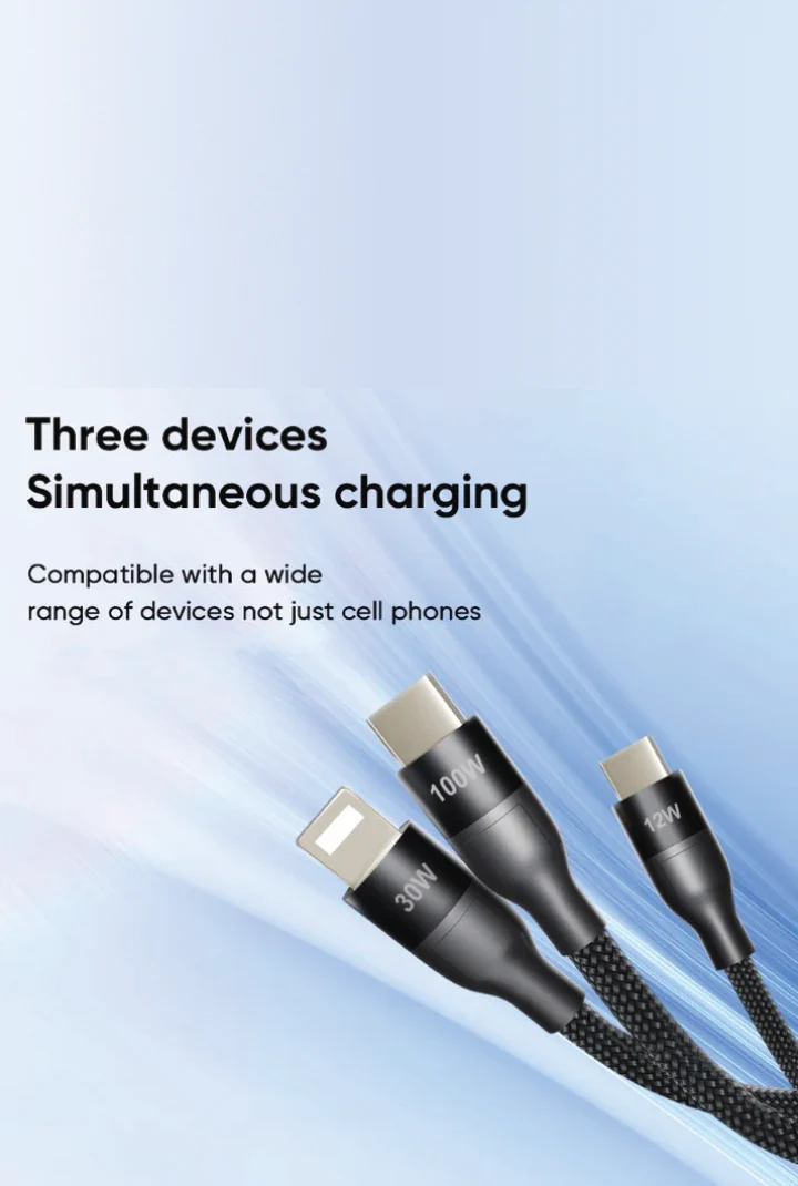 SPACEthing Tough Pro 5-in-1 Charging Cable (USB-C to 2 × USB-C + 8-Pin, 1.5 m) - Image 6